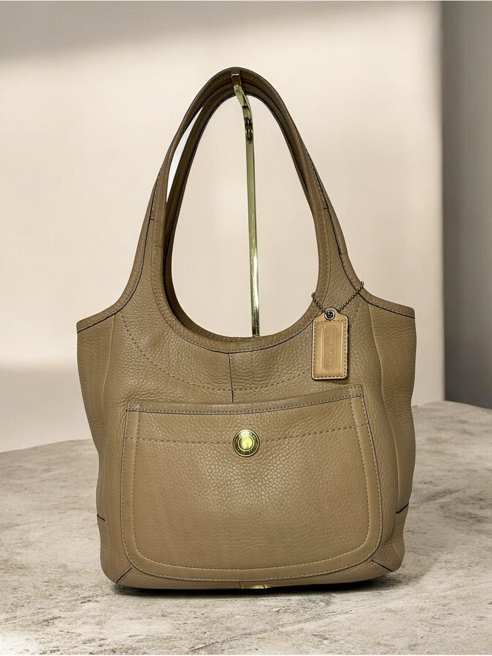 Coach Legacy Ergo Pebbled Leather Hobo Bag 11615 Legacy Stripe